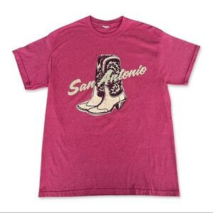 San Antonio Texas Boots Graphic T-Shirt L